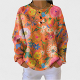 Claire | Sweatshirt à Motif Floral Coloré