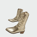 Aneta - Bottes de cowboy métalliques