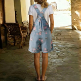 Judy™ | Salopette en denim floral vintage