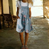 Judy™ | Salopette en denim floral vintage