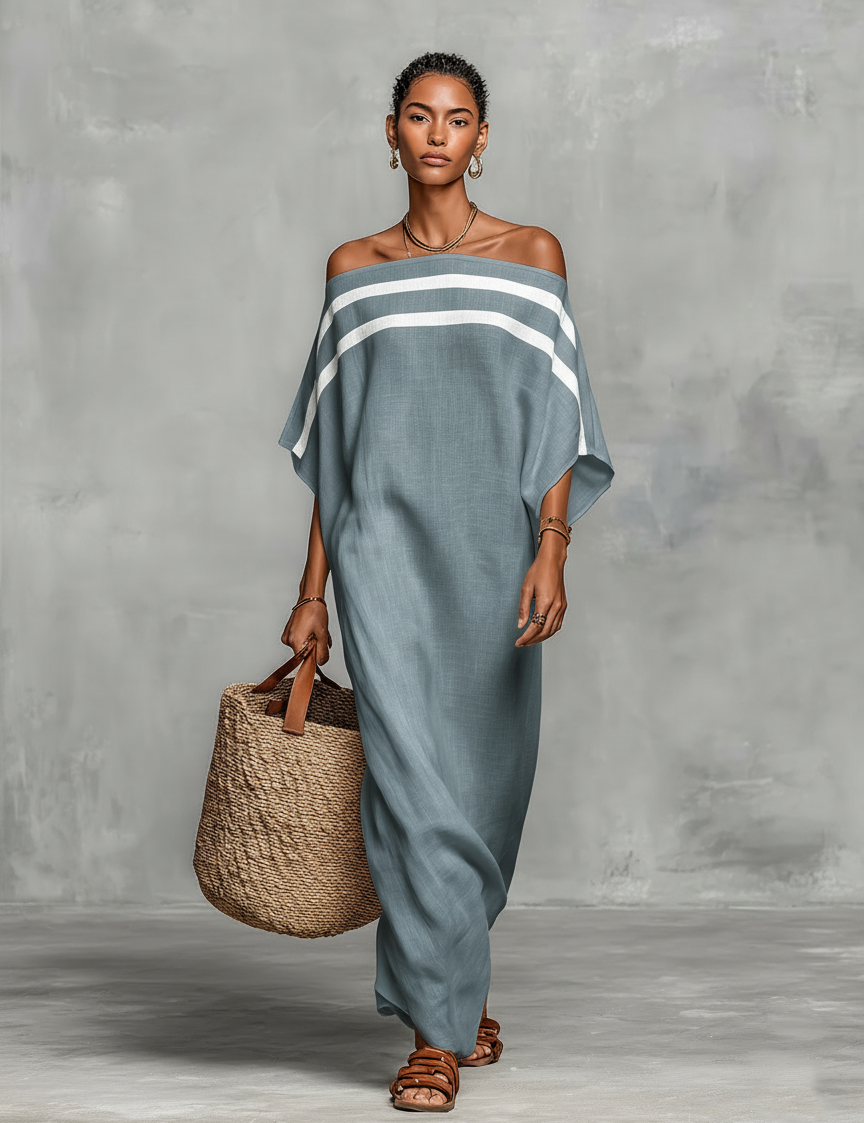 Robe Maxi en Lin Minimaliste