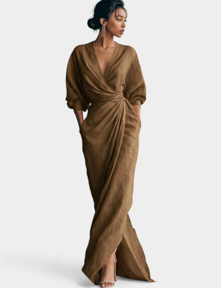 Sidonie | Robe Maxi Minimaliste Rose