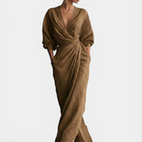 Sidonie | Robe Maxi Minimaliste Rose