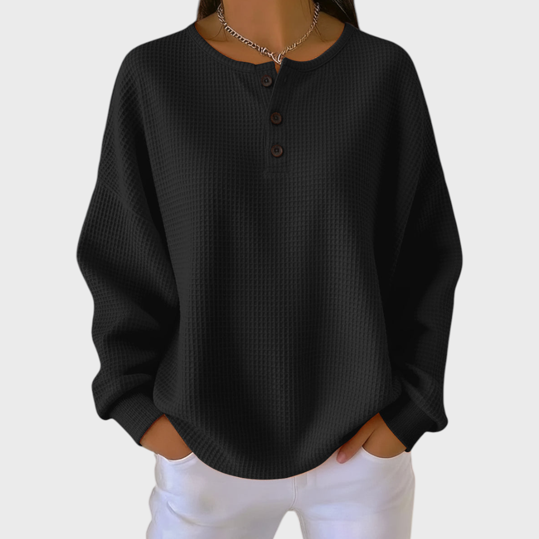 Louise | Pull en Tricot Waffle Doux