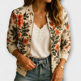 Henriette | Veste bomber avec fleurs