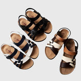 Sandales Bicolores Marron Blanc Femme | Élégantes Été 2026