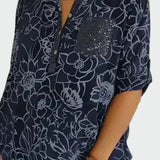 Johanne | Blouse à fleurs bleues