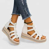 Sandales Gladiatrices à Talon Beige Femme | Été 2026
