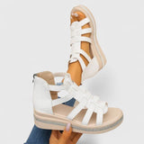 Sandales Gladiatrices à Talon Beige Femme | Été 2026
