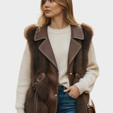 Katrine | Gilet en cuir élégant