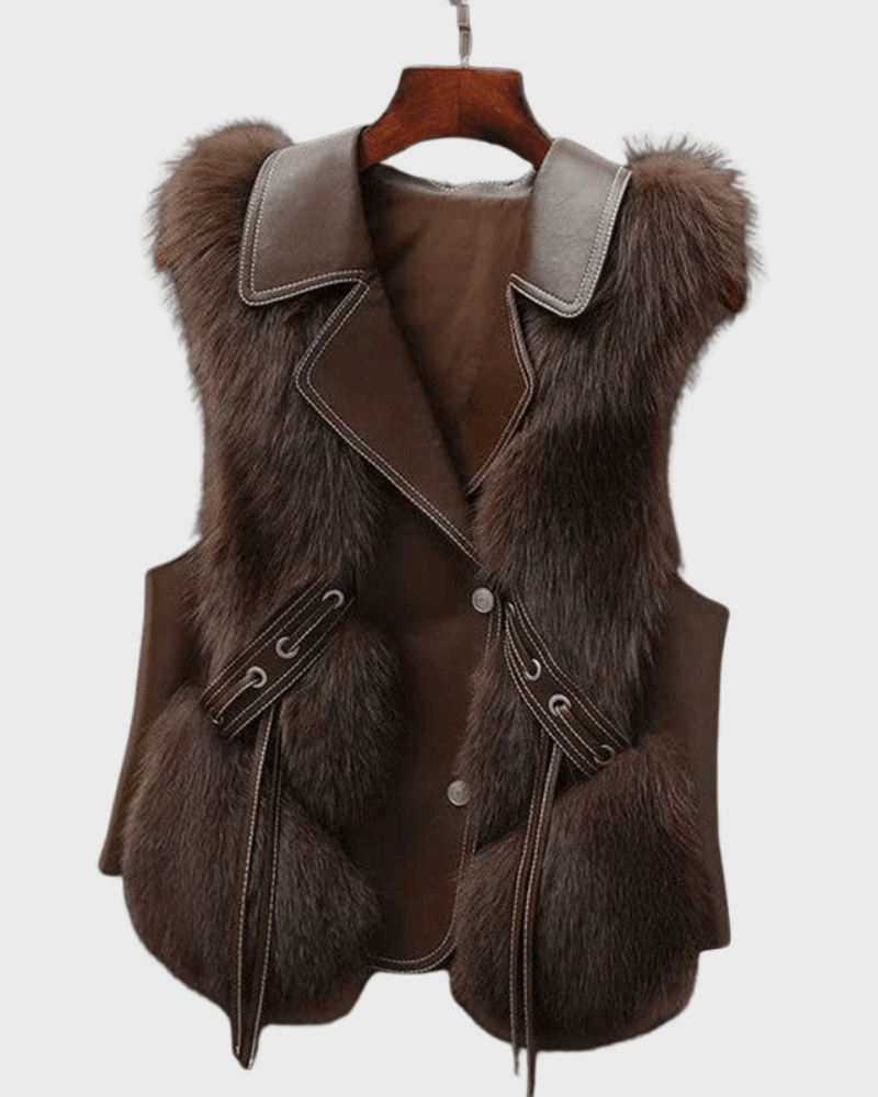 Katrine | Gilet en cuir élégant