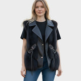 Katrine | Gilet en cuir élégant