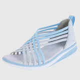 Sandales à Tiges Croisées Bleues Femme | Confort Moderne Été