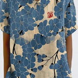 Laura | Blouse à fleurs bleues