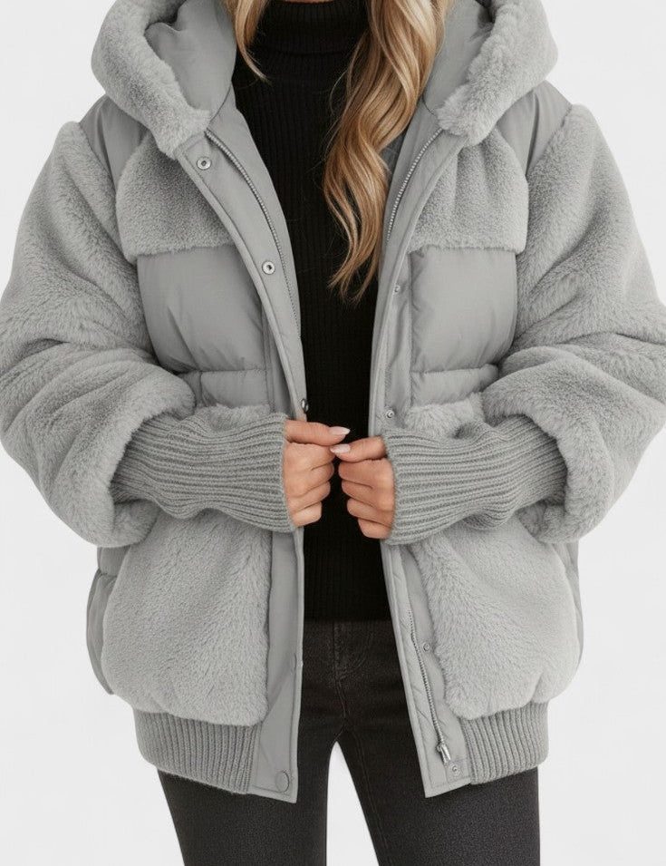 Lena™ | Manteau en plumes luxueux avec capuche
