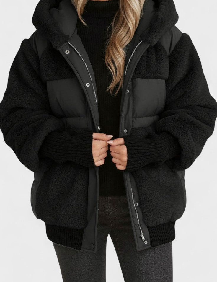 Lena™ | Manteau en plumes luxueux avec capuche