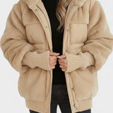 Lena™ | Manteau en plumes luxueux avec capuche
