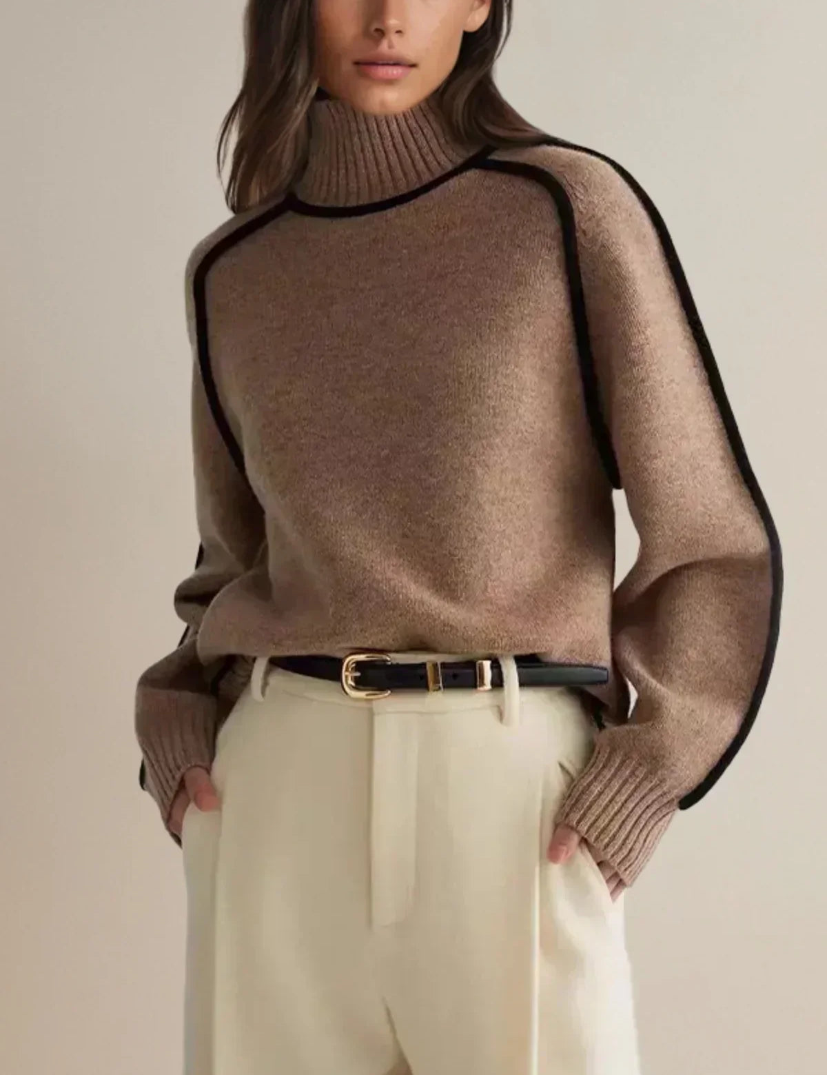 Sandrine | Pull élégant à col roulé