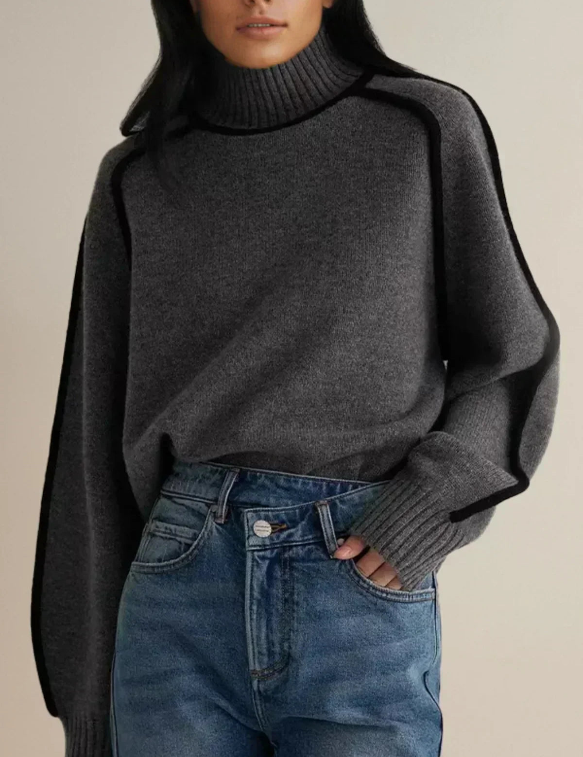 Sandrine | Pull élégant à col roulé