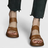 Sandales à Talon Bloc Beige Femme | Élégantes Printemps Été