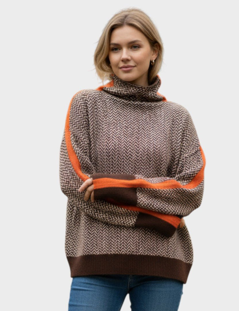 Marie | Pull en laine à col montant