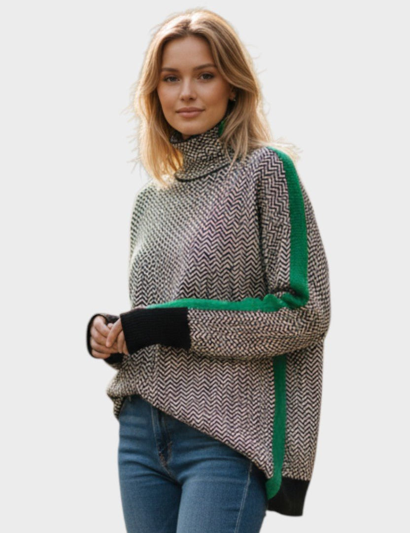 Marie | Pull en laine à col montant