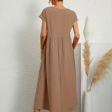 Robe Légère En Coton Doux Avec Poches