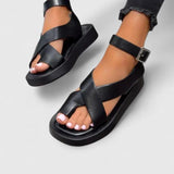 Sandales à Tiges Croisées Beige Femme | Élégantes Été