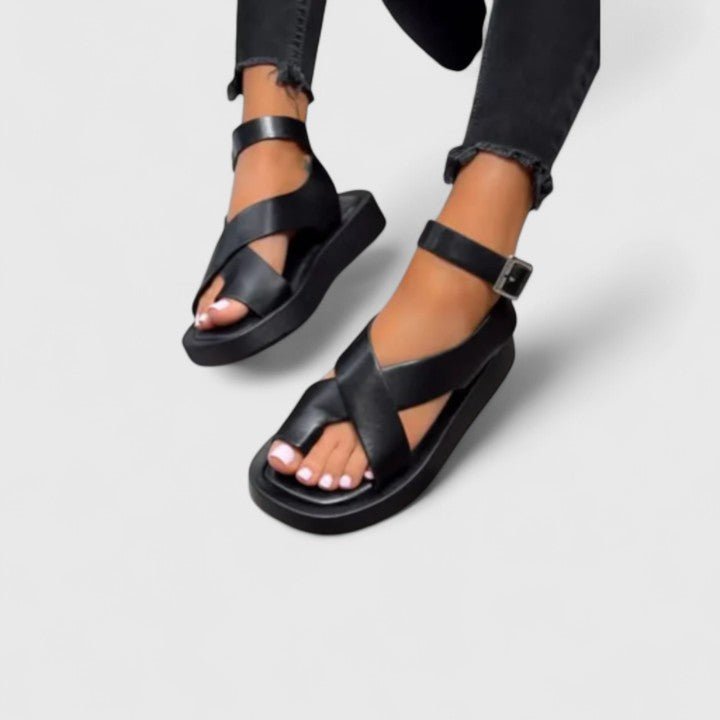 Sandales à Tiges Croisées Beige Femme | Élégantes Été