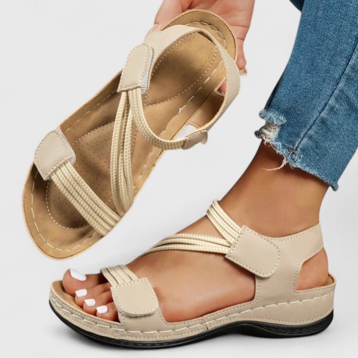 Sandales Roses avec Boucle Dorée Femme | Sophistiquées Été