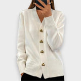 Armelle | Cardigan Élégant avec Boutons en Forme de Cœur