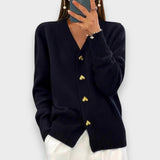 Armelle | Cardigan Élégant avec Boutons en Forme de Cœur
