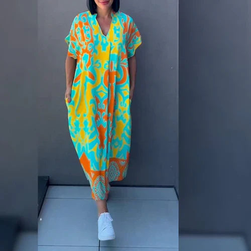 Mia™ | Robe d'été avec imprimé vivant