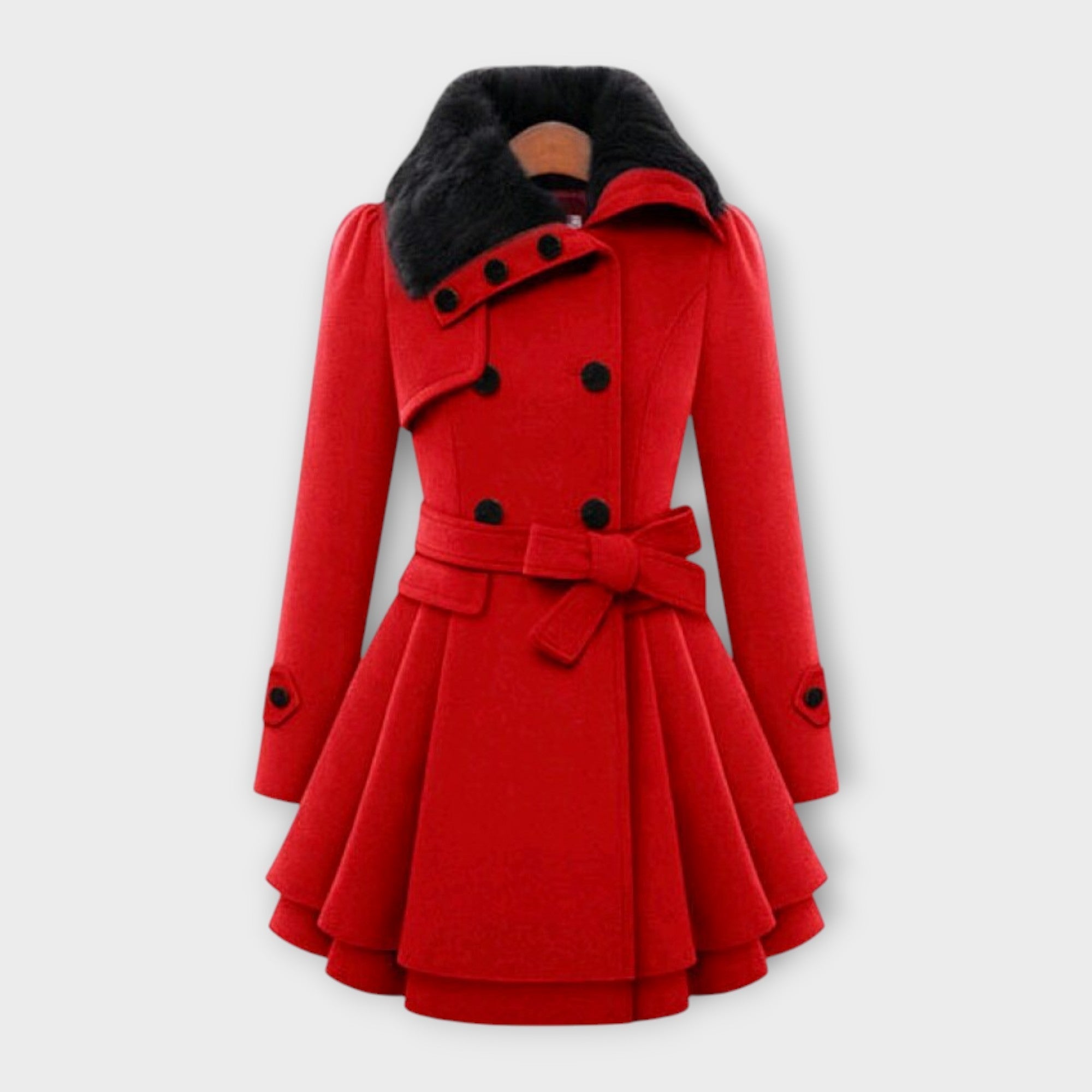 Emma - Manteau Élégant avec Col en Fourrure Synthétique