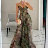 Karen | Robe Maxi Imprimée Fleurie avec Col V
