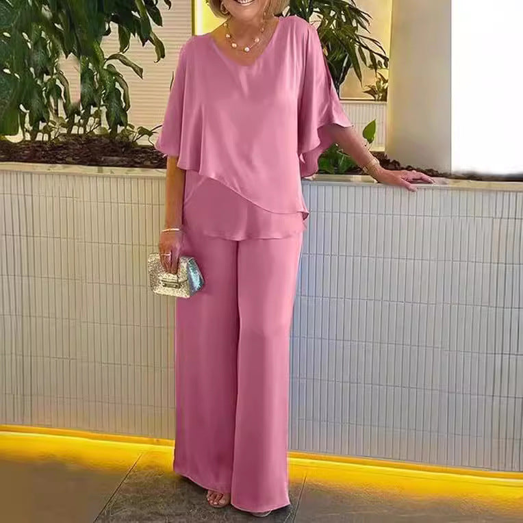 Martha - Ensemble confortable avec jambes larges