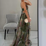 Karen | Robe Maxi Imprimée Fleurie avec Col V