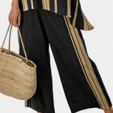 Tamara – haut rayé oversized confortable et pantalons décontractés