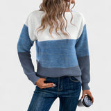 Camille | Pull en Maille à Blocs de Couleur