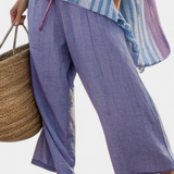 Carlotta – haut élégant lavande et bleu ciel et pantalons larges