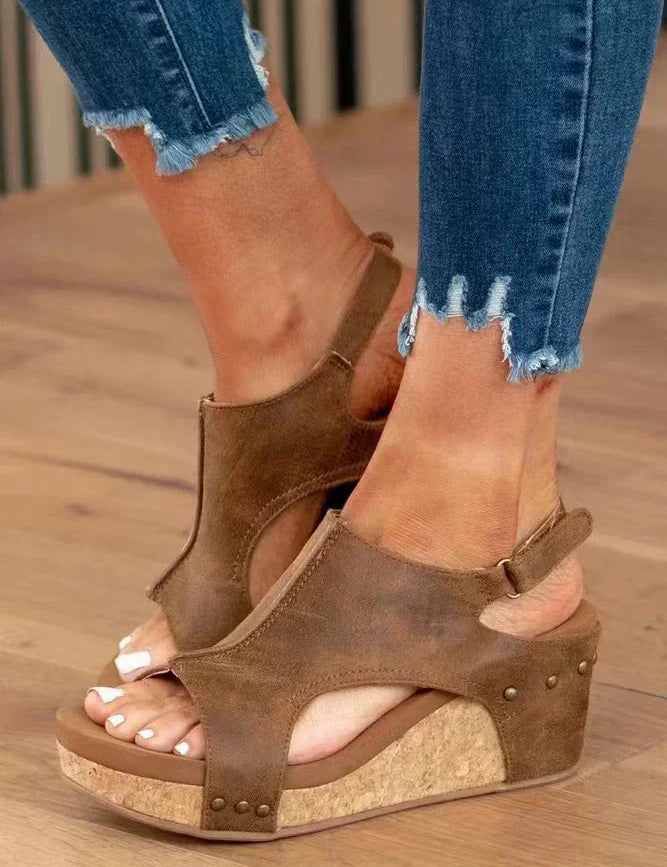 Briellae - Sandalette à talon compensé