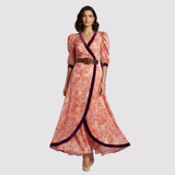 Rosalie™ | Robe élégante à encolure cache-cœur avec imprimé romantique