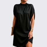 Judy™ | Robe minikjole élégante en satin avec col haut