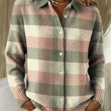 Valérie | Cardigan à carreaux pastel