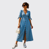Belle™ | Robe maxi élégante avec boutons