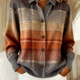 Céline | Cardigan à carreaux ombré pour l'automne