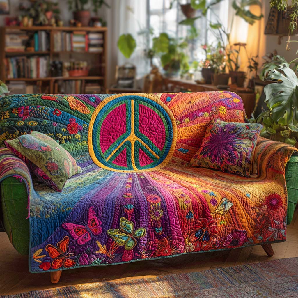 Hippie Quilted Sofa Cover NCU0VT292