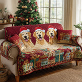 Presents Golden Retriever Quilted Sofa Cover NCU0HH980