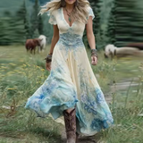 Giulia™ | Robe boho longue avec imprimé floral