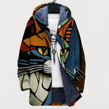 Zoe - Cardigan avec Imprimé de Visage de Chat